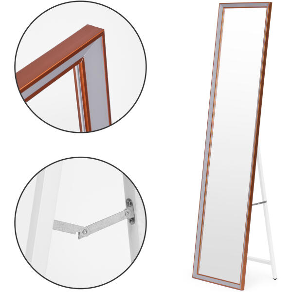 Stort gulvspeil 148 cm aluminiumsramme justerbar ModernHome - Bilde 5