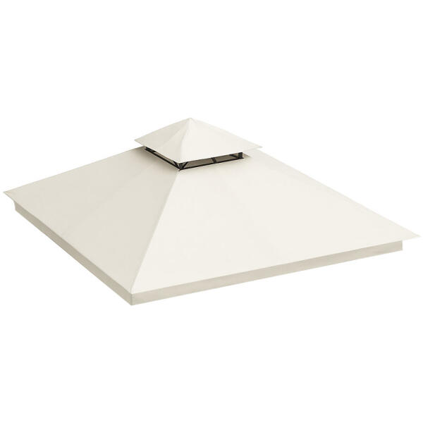 Tak til hagepaviljong 3x3 m vanntett trekk ventilasjonsåpning MultiGarden Beige - Bilde 6