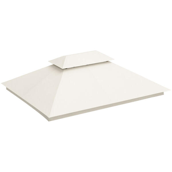 Tak til hagepaviljong 3x4 m vanntett deksel ventilasjonsåpning MultiGarden Beige - Bilde 6