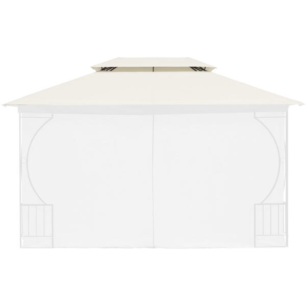 Tak til hagepaviljong 3x4 m vanntett deksel ventilasjonsåpning MultiGarden Beige - Bilde 3