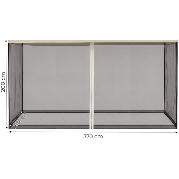 Myggnetting til hagepaviljong 3x4 m netting med glidelåser MultiGarden - Bilde 6