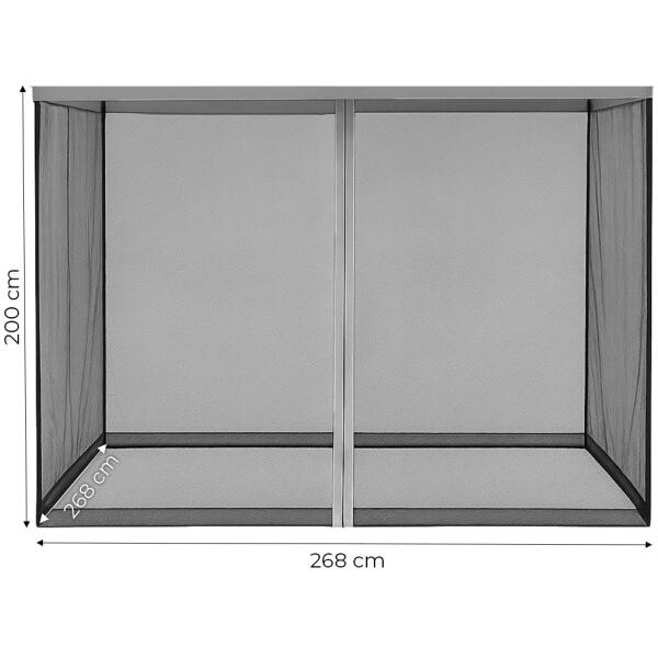 Myggnetting for hagetelt 3x3 m netting med glidelåser MultiGarden - Bilde 6