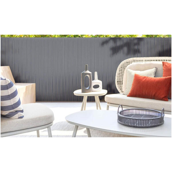 Tosidig bambusmatte 100x500 cm for balkong terrasse gjerde MultiGarden Antrasitt - Bilde 9