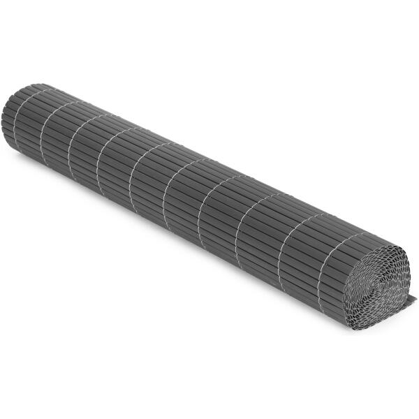 Tosidig bambusmatte 100x500 cm for balkong terrasse gjerde MultiGarden Antrasitt - Bilde 4