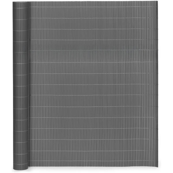 Tosidig bambusmatte 150x300 cm for balkong terrasse gjerde MultiGarden Antrasitt - Bilde 3