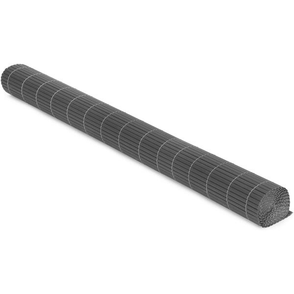 Tosidig bambusmatte 150x300 cm for balkong terrasse gjerde MultiGarden Antrasitt - Bilde 4