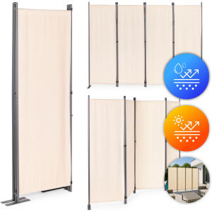 Sammenleggbar hage og romskjerm 4-panel 167x216 cm MultiGarden Beige