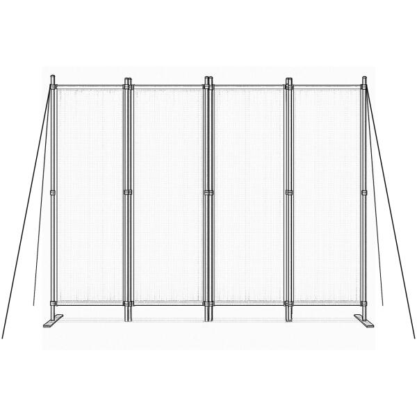 Sammenleggbar hage og romskjerm 4-panel 167x216 cm MultiGarden Beige - Bilde 3