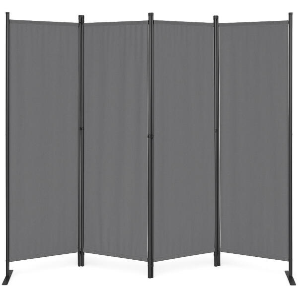 Sammenleggbar hage og romskjerm 4-panel 167x216 cm MultiGarden Grå - Bilde 2