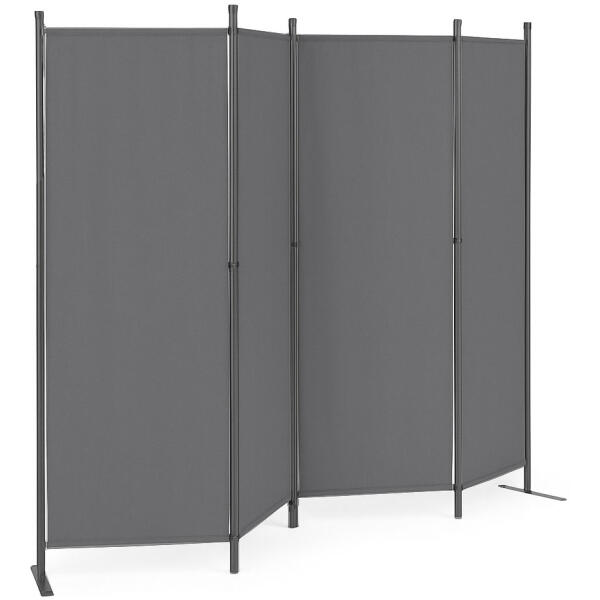 Sammenleggbar hage og romskjerm 4-panel 167x216 cm MultiGarden Grå - Bilde 4