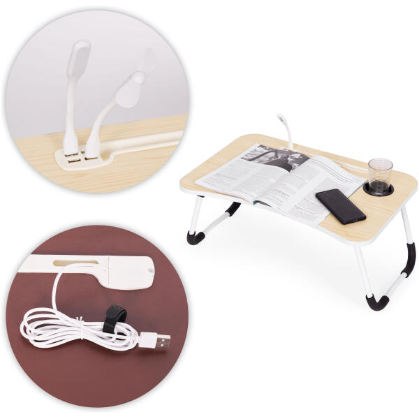 Sammenleggbar laptopstativ 60x40 cm lampe vifte ModernHome - Bilde 9