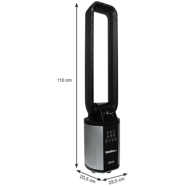 Webber WB1820 bladeless vifte med luftfukter Svart - Bilde 8