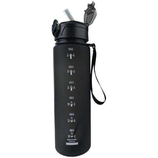 Vannflaske sportsflaske matt 750 ml ECARLA SPORTS BD48 Svart - Bilde 3