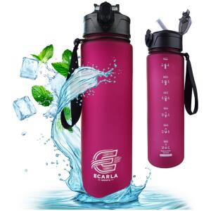 Vannflaske sportsflaske matt 750 ml ECARLA SPORTS BD49 Rød