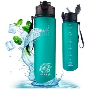 Flaske til vann sportsflaske matt 750 ml ECARLA SPORTS BD50 Turkis