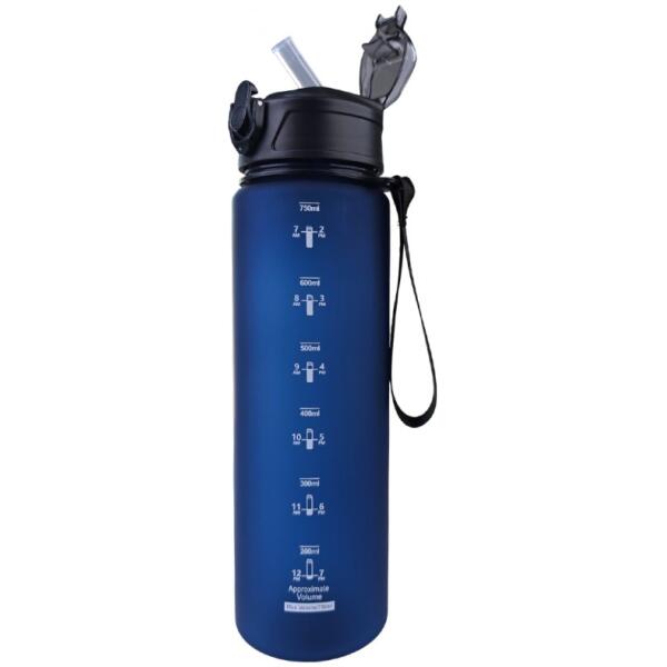 Flaske for vann sport drikkeflaske matt 750 ml ECARLA SPORTS BD51 Marineblå - Bilde 3