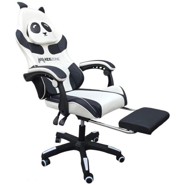 Gamingstol PANDA med fothviler og massasjefunksjon KIDS ZONE KO34 - Bilde 5