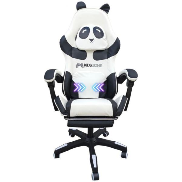 Gamingstol PANDA med fothviler og massasjefunksjon KIDS ZONE KO34 - Bilde 3