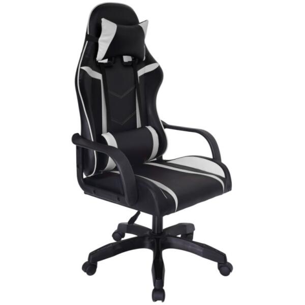 Gamingkontorstol VORTEX gamingstol økoskinn KO35B Svart Hvit - Bilde 4