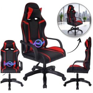 Gamingstol VORTEX svart rød økoskinn KO35CZE Rød