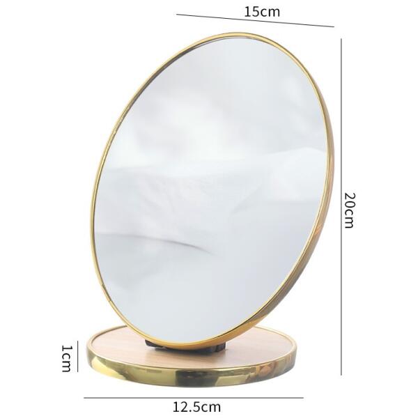 Kosmetisk speil stående tre oval gullramme 15x20 cm L18 Gull - Bilde 5