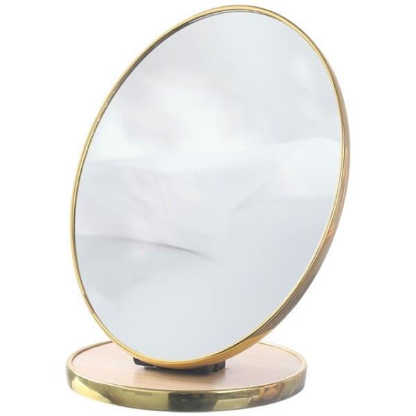 Kosmetisk speil stående tre oval gullramme 15x20 cm L18 Gull - Bilde 2