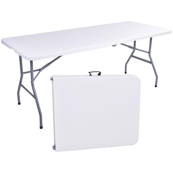 Sammenleggbart cateringbord turbord 70x180 cm Hvit - Bilde 3