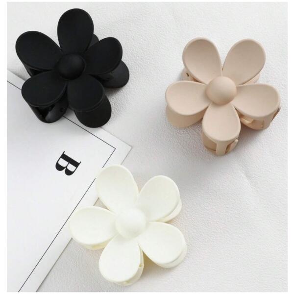 Hårklemme XL blomst 7x7,5 cm SP152CZ Svart - Bilde 4