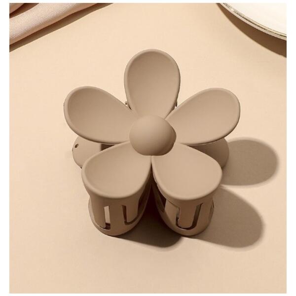 Hårklemme XL blomst beige 7x7,5 cm SP152K Beige - Bilde 4