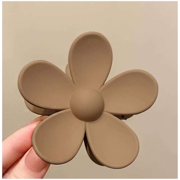 Hårklemme XL blomst beige 7x7,5 cm SP152K Beige - Bilde 6