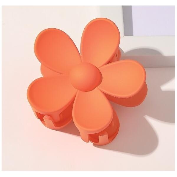 Hårklemme XL blomst 7x7,5 cm SP196 Oransje - Bilde 3