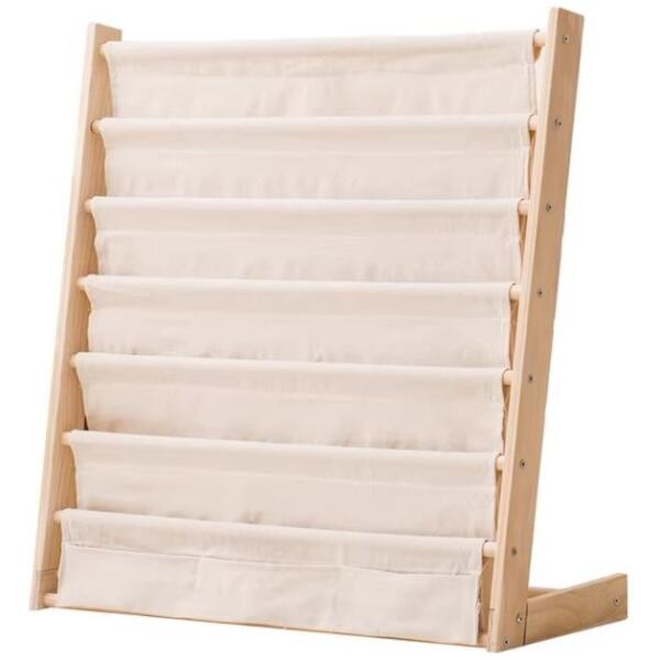 Bokhylle 6 nivåer stativ bokorganisator med lommer 79x60 cm SZ45 - Bilde 2