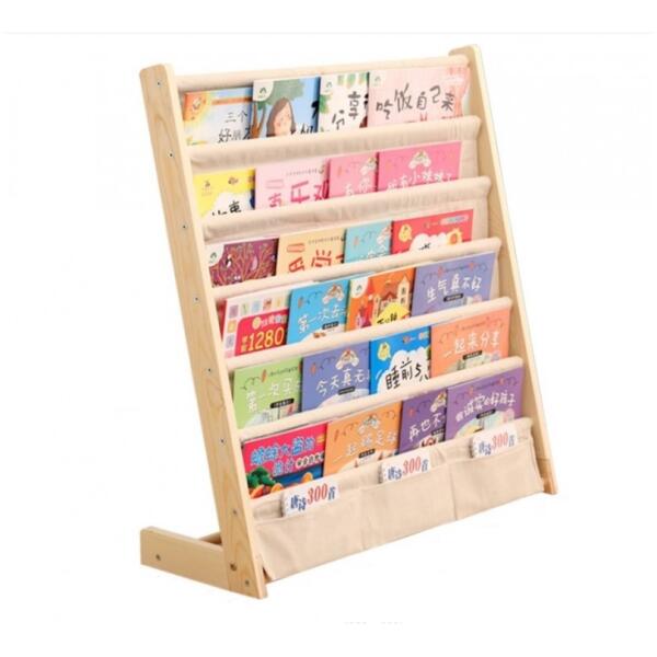 Bokhylle 6 nivåer stativ bokorganisator med lommer 79x60 cm SZ45 - Bilde 3