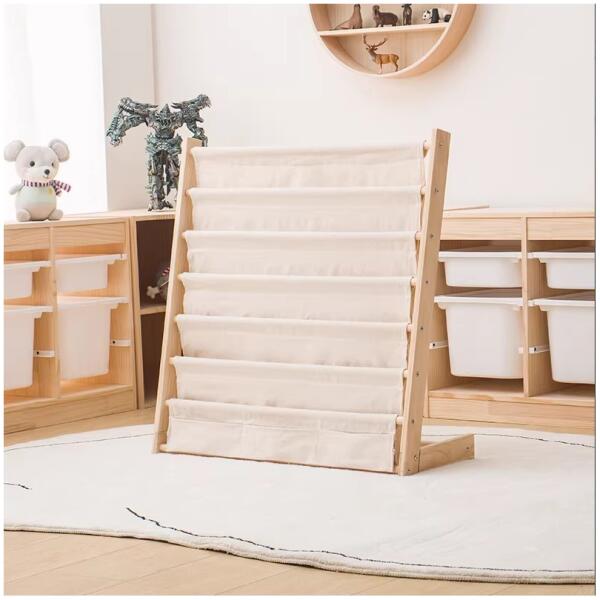 Bokhylle 6 nivåer stativ bokorganisator med lommer 79x60 cm SZ45 - Bilde 10