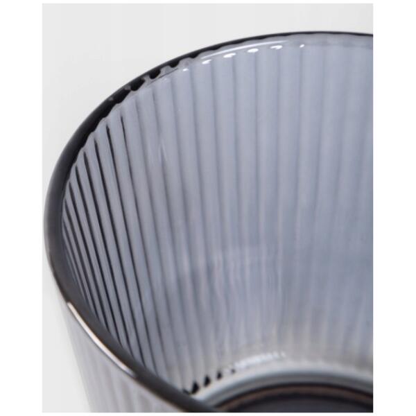Kopp glass rillet stor 380 ml 1 stk SZK177 Grafitt Grå - Bilde 4