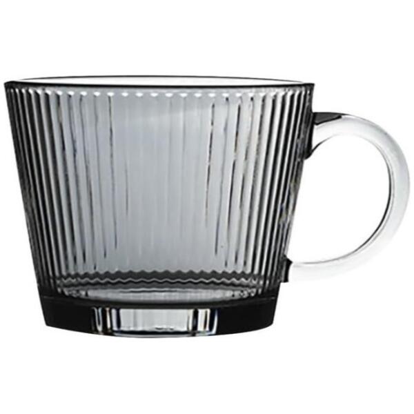 Kopp glass rillet stor 380 ml 1 stk SZK177 Grafitt Grå - Bilde 7
