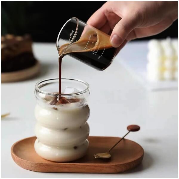 Glass 350ml Bubble 1 pc for coffee latte long drinks SZK37POJ - Bilde 5