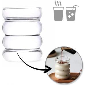 Glass 350ml Bubble 1 pc for coffee latte long drinks SZK37POJ