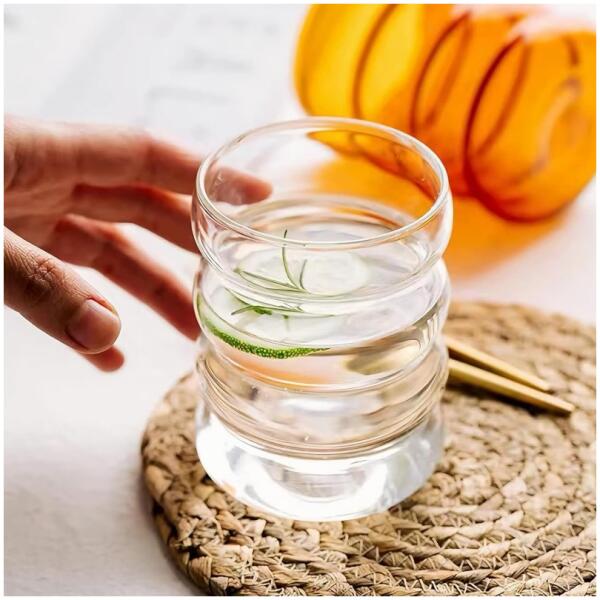 Glass 350ml Bubble 1 pc for coffee latte long drinks SZK37POJ - Bilde 3