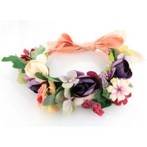 Pannebånd krans blomster W61