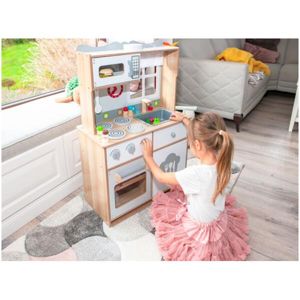Trehvit kjøkken for barn med ekstra tilbehør ECOTOYS - Bilde 3