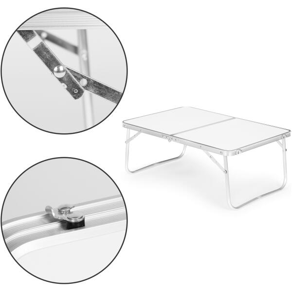 Liten turbord sammenleggbar piknikbord 60x40 cm MultiGarden Hvit - Bilde 7