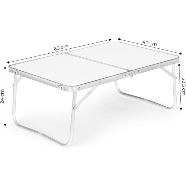 Liten turbord sammenleggbar piknikbord 60x40 cm MultiGarden Hvit - Bilde 8