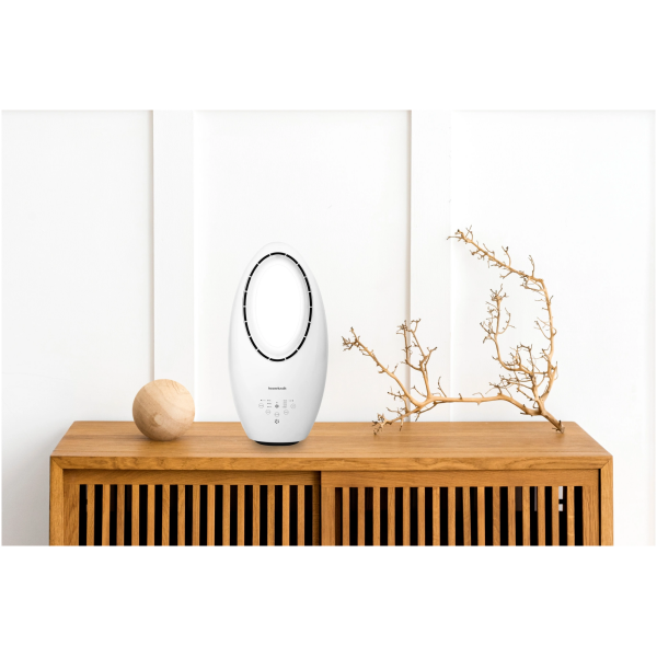 Moderne gulvstående bladløs vifte 60W 3 arbeidsmoduser fjernkontroll timer LED-belysning - Bilde 7