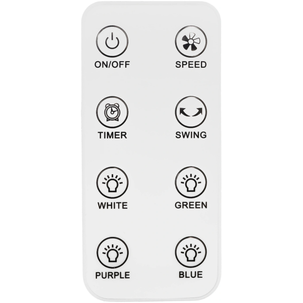 Moderne gulvstående bladløs vifte 60W 3 arbeidsmoduser fjernkontroll timer LED-belysning - Bilde 9