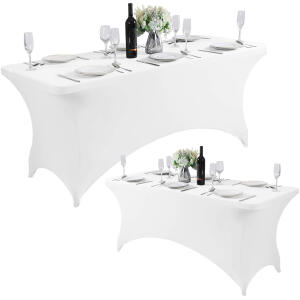 Universalduk stretch overtrekk til cateringbord 180 cm 6FT MultiGarden Hvit