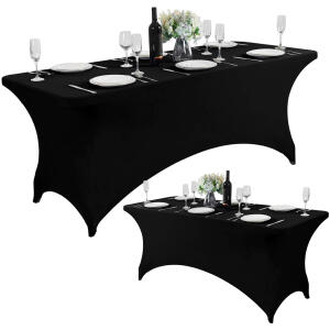 Universaltrekk til cateringbord 180 cm 6FT elastisk MultiGarden Svart