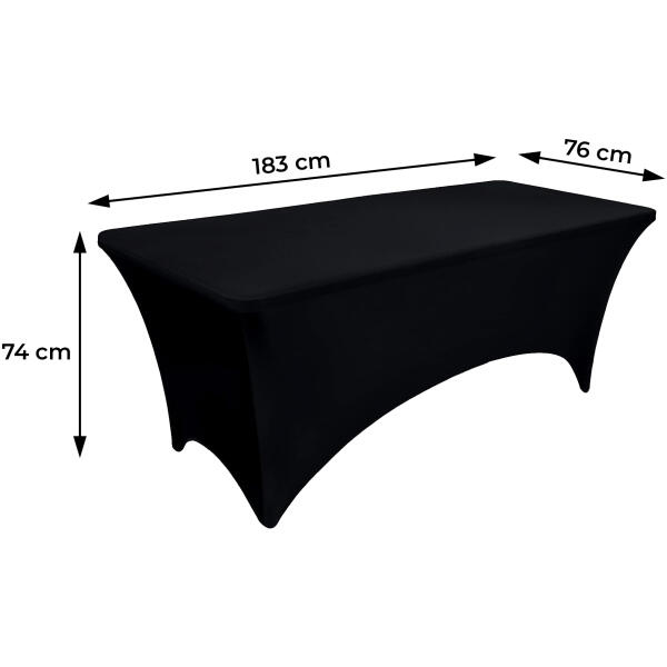 Universaltrekk til cateringbord 180 cm 6FT elastisk MultiGarden Svart - Bilde 9