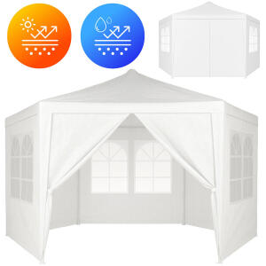 Paviljong hage telt kommersiell 2x2x2 m med vinduer MultiGarden Hvit