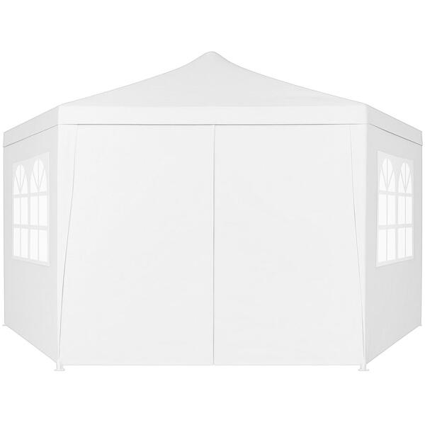 Paviljong hage telt kommersiell 2x2x2 m med vinduer MultiGarden Hvit - Bilde 3
